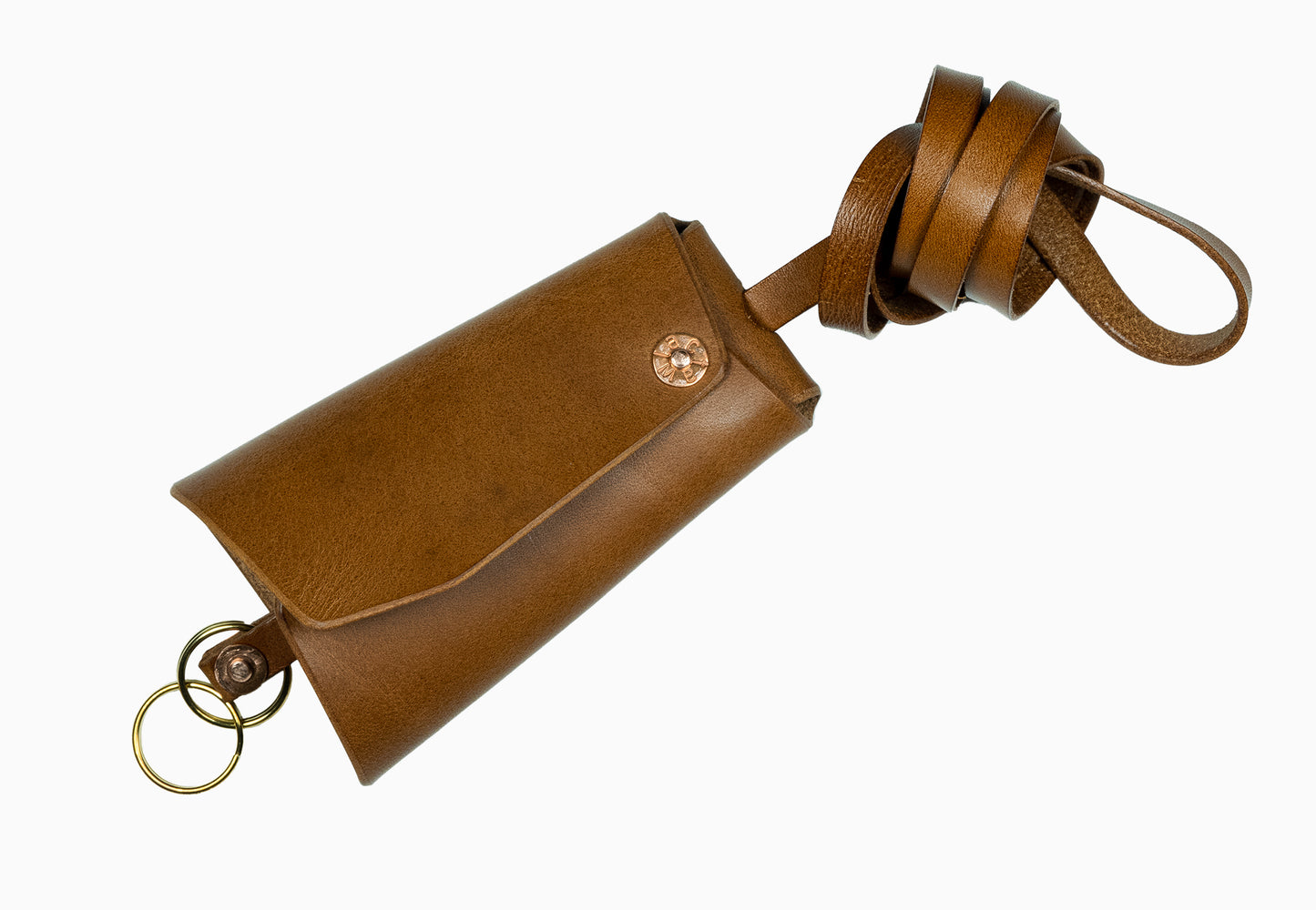 inteso - bell key holder - medium brown