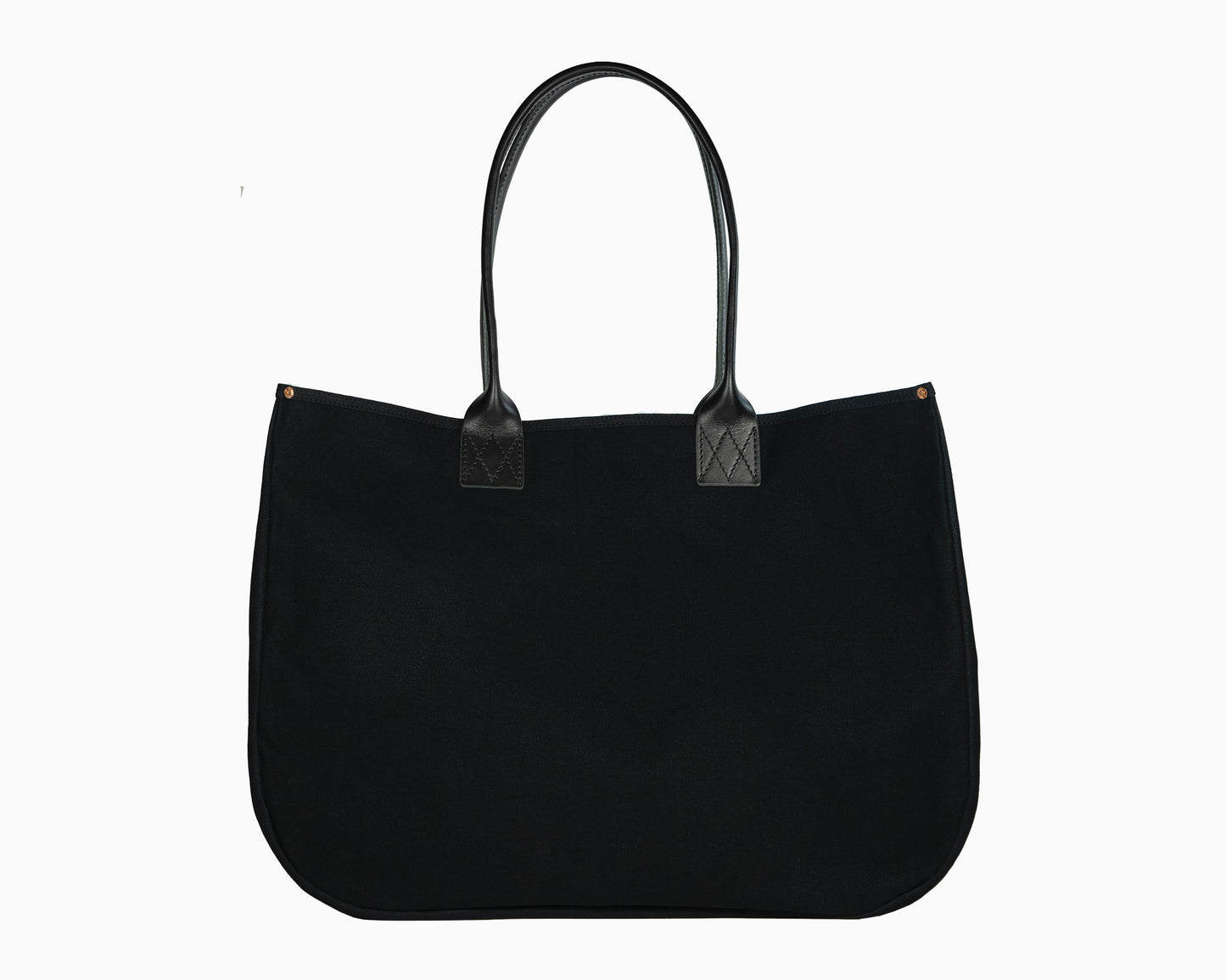 Actawl oversized canvas tote bag with bullhide leather handles and actawl signature copper rivets