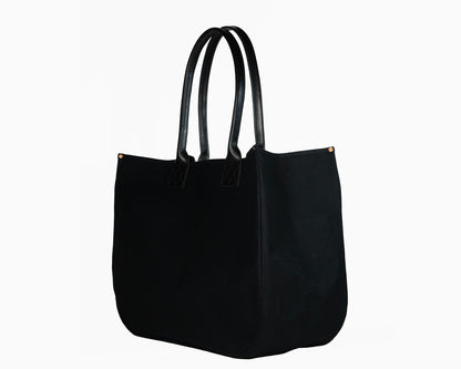 Actawl oversized canvas tote bag with bullhide leather handles and actawl signature copper rivets