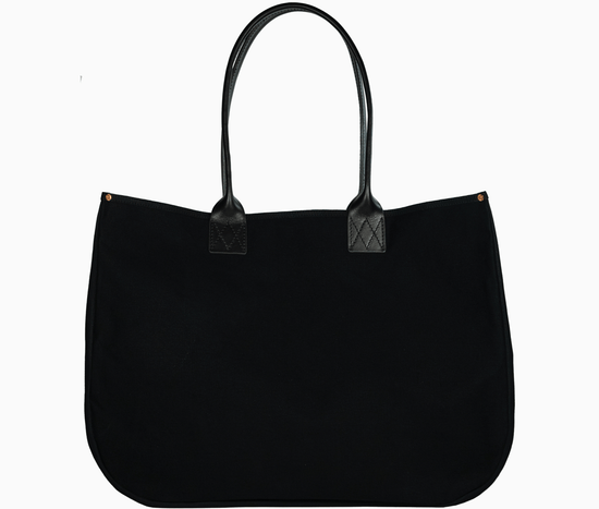 Actawl oversized canvas tote bag with bullhide leather handles and actawl signature copper rivets